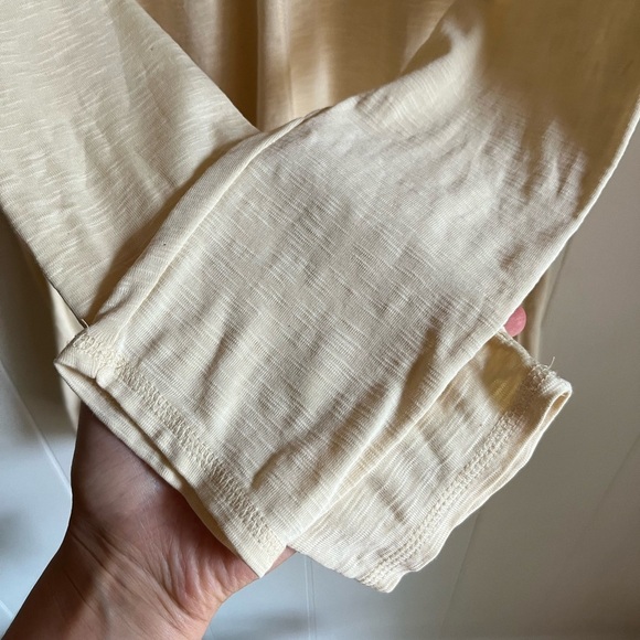 J. Jill Pima Elliptical Tunic Heathered Cream Yellow Coastal Grandma Beach Sz Lg - Picture 5 of 8